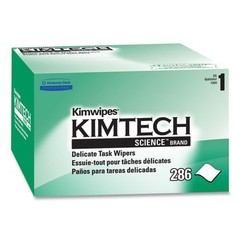 Kimtech 34155 Kimwipes Delicate Task Wipers, 1-Ply, 4.4 x 8.4, 286/Box, 60/CT
