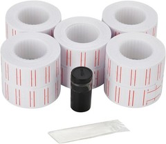 10 Rolls Retail Store 6000pcs White Price Gun Labels Refill For MX 5500 + 1 Ink