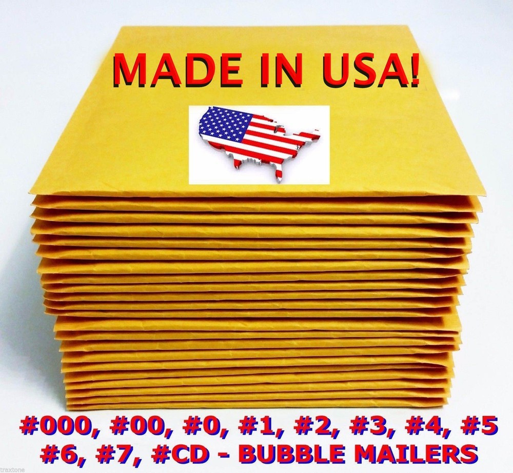 Wholesale Kraft Bubble Mailers Padded Envelopes Self Seal 0 1 2 3 4 5 6 7 00 000