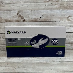 Halyard Sterling SG Nitrile PowderFree Exam Gloves 2 Box Size: XSMALL, Exp 03/25