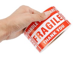 4 Rolls 500/Roll 3 x 5 Fragile Stickers Handle With Care Shipping Mailing Labels
