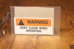 *NOS* Keep Clear When Operating Warning Label Sticker 2.25×5″ NSN: 7690015988519