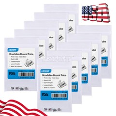 40Pcs AZDENT Dental Orthodontic 1st Molar Buccal Tube Bondable Non-conv Roth.022