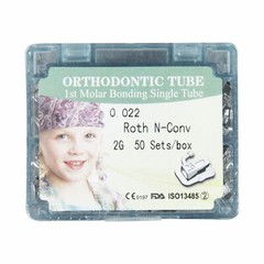50 set/Box Dental 2G Buccal Single Tube 1st Molar Bondable Non-Convertible Roth