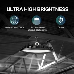 12Pcs UFO Led High Bay Light 200W Commercial Industrial Warehouse Factory Light