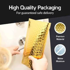 Metallic Poly Bubble Mailer Padded Envelope Shipping Bag Multiple Colors Size