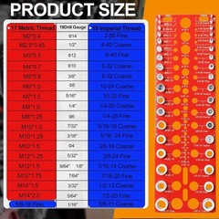 55 Nut and Bolt Thread Checker Thread Checker Standard and Metric