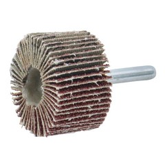 Aluminum Oxide Shank Mounted Flap Wheels, 1-1/2″ x 1″ x 1/4″, 60 Grit – 5 Pack