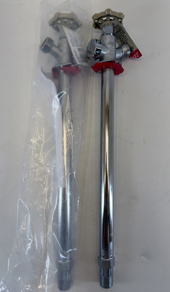2 Everbilt 1/2″x 3/4″ x12″ Brass Anti-Siphon Frost Free Sillcock Valve 2 Pack