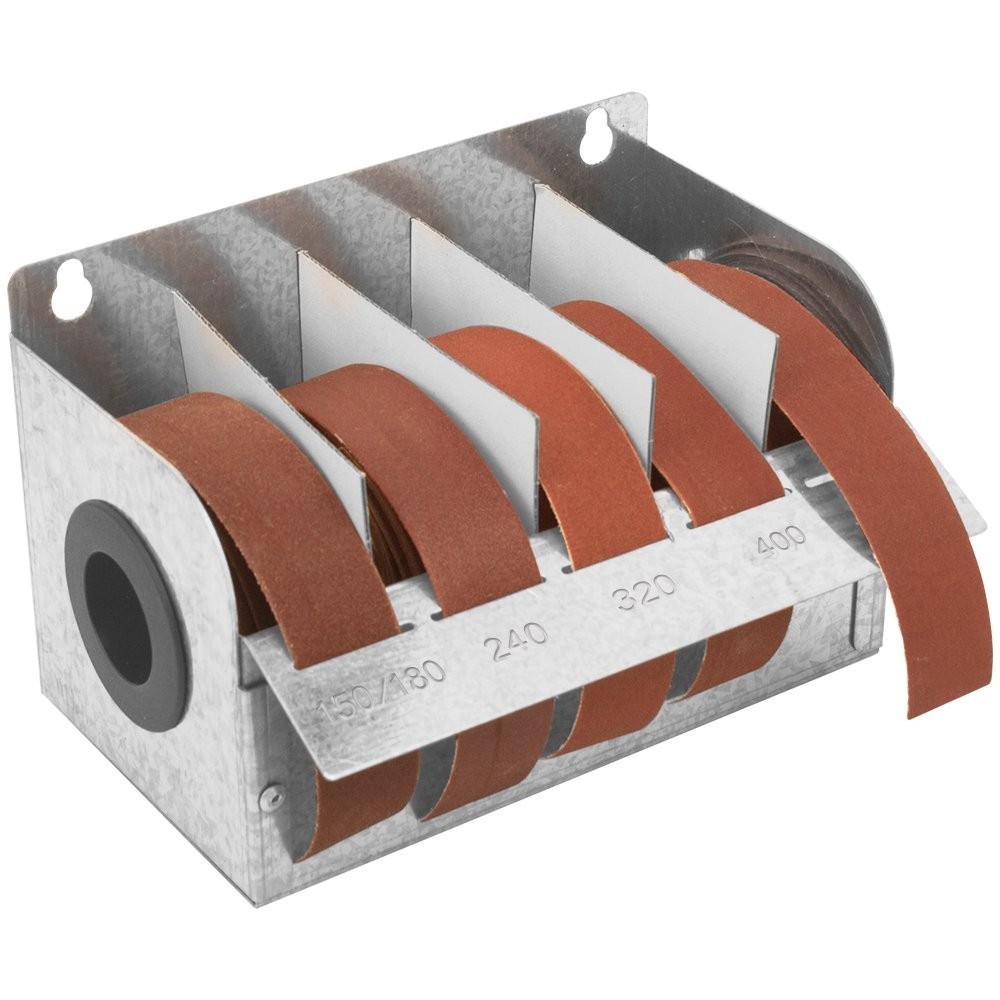 1″ x 20′ Cloth Multi Abrasive Rolls Pack with Steel Dispenser