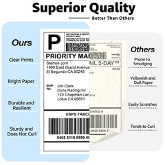 1-50PK 500 Labels Per Roll 1″ x 2-1/8″ for DYMO 30336 LabelWriter 4XL 25mmx54mm