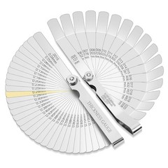 2Pcs Stainless Steel Feeler Gauge Set,32 Straight Blades Feeler Gauge16 Piece…