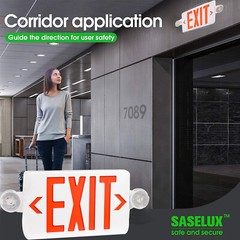 LED Exit Sign lamp & Emergency Light – Dual LED Lamp UL-94 Fire Resistance light