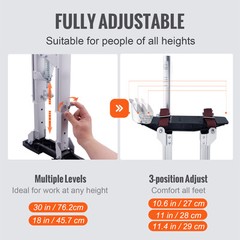 VEVOR Drywall Stilts Aluminum Tool Stilts 18”-30” Adjustable Painting Taping