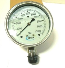 Gauge 4″ Face S/S Case 0-10000 PSI 1/2″ NPT Stainless Tube & Socket Filled 323FF