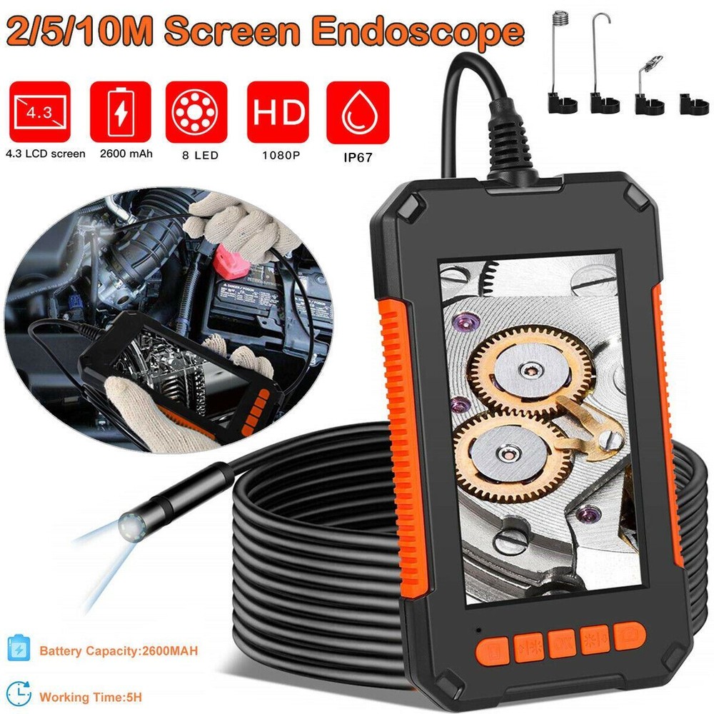 Industrial Endoscope Camera 1080P HD 4.3” Screen Borescope Inspection Camera US