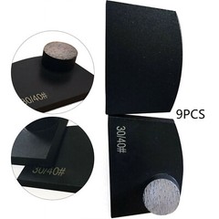 9Pcs Diamond Grinding Round Button Lavina Edco Floor Concrete Grinder Grit 30/40