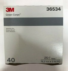 3M Green Corps Roloc Grinding Discs 3″ 40 Grit 3M 36534 replacement for 3M 01408