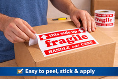 3×5 fragile this side up Handle with Care Labels Self-Adhesive Stickers 500/Roll