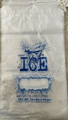 100 COMMERCIAL CRYSTAL 10 LB LBS 1.5 MIL Plastic Ice Bag Bags With Drawstring