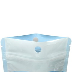 100/200/500 Clear & Blue Flat Resealable Food Zip Seal Lock Hang Hole Bags