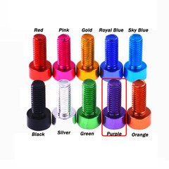 M6 Aluminum Alloy Allen Hex Socket Cap Head Screws Bolts Thread Length 8mm- 40mm