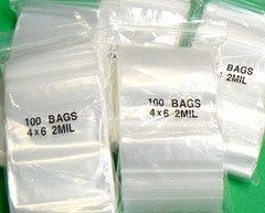 4×6 Zip Seal Lock Bag 2mil Clear Baggies 4” x 6” Slide Lock 700 Bags