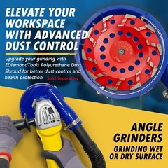 7″ Aggressive Diamond Grinding Concrete Cup Wheels 5/8″-11 Arbor #18/20 Grit