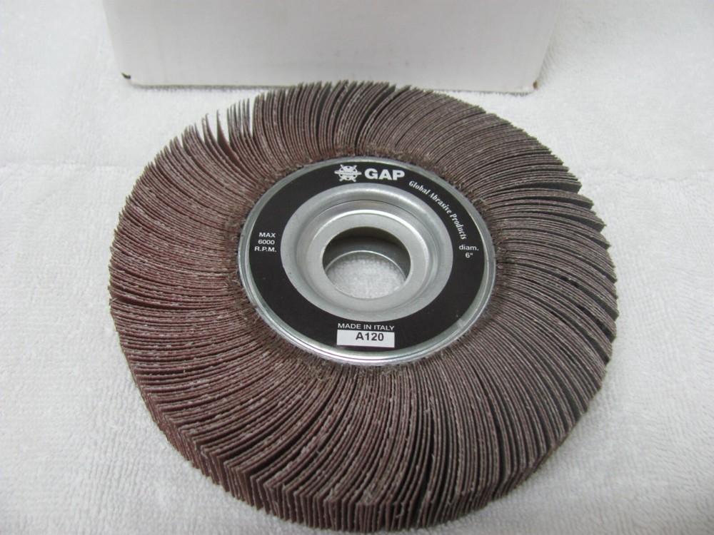 6″ x 1″ x 1″ Inch 120 Grit Bench Pedestal Grinder Premium Unmounted Flap Wheel