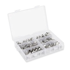130pcs Adjustable Hose Clamps Worm Gear Stainless Steel Clamp Assortment 7 Sizes