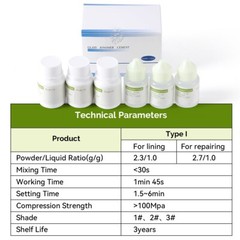 Dental Permanent Glass IonomerCement Lining Luting Glue For Crowns& Bridges