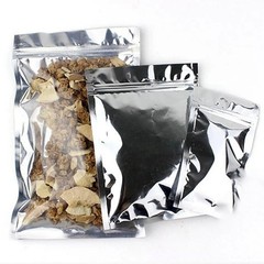 Many Different Sizes for 100 Flat Clear/Silver Metallized Foil Resealable Bags