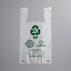 Bags 1/6 Large 21 x 6.5 x 11.5 2.25 M Clear Reusable Extra Heavy Plastic T-Shirt