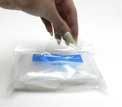 500 Zippit Bags 5 Small Assorted Sizes 100 Each Clear 2mil Reloc Zip Seal Baggie