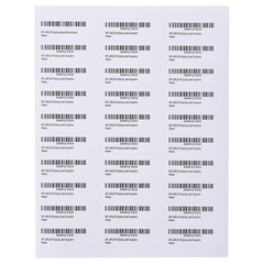 1 x 2 5/8 15000 Address Shipping Labels Laser Injet Adhesive 500 Sheet 2.625 x 1