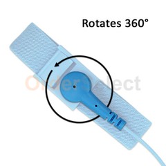 Anti-Static Wrist Band ESD Grounding Strap Prevents Static Build Up, Blue