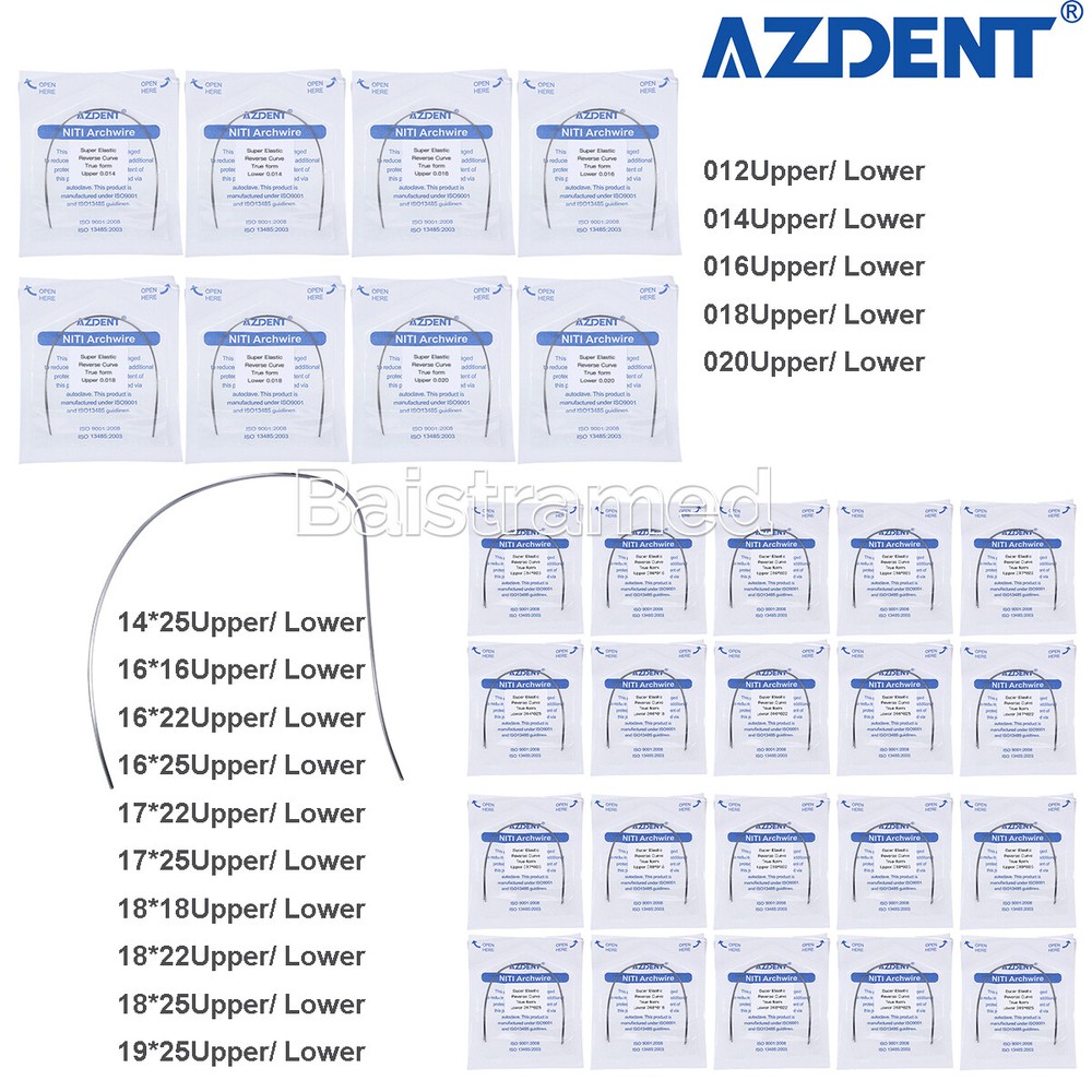 Dental Ortho Super Elastic Arch Wire NITI Reverse Curve Round/Rectangular True