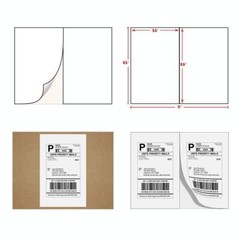 1000 Premium 8.5″ X 5.5″ Half Sheet Self Adhesive Shipping Labels 2 Per Sheet