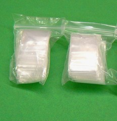 Zip Slide Lock Bags Mini 1×1 2mil Clear 200pc Square Zip Seal Reclosable Baggies