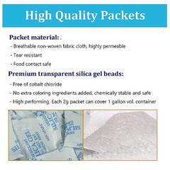 100 Packs 3g Grams Silica Gel Desiccant Packets Moisture Absorber Drying Bag USA