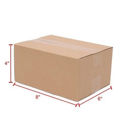 100 8x6x4 Cardboard Paper Boxes Mailing Packing Shipping Box Storage Box for UPS