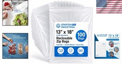Durable 2 Mil Clear Zip Poly Bags – 100 Pack for Packing and Organizing