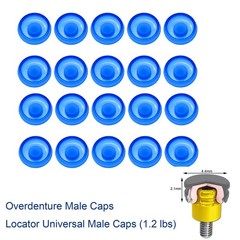 US Dental fit ZEST locator Male Cap Inserts Standard Angle Range 20°-1.2/2.4lbs