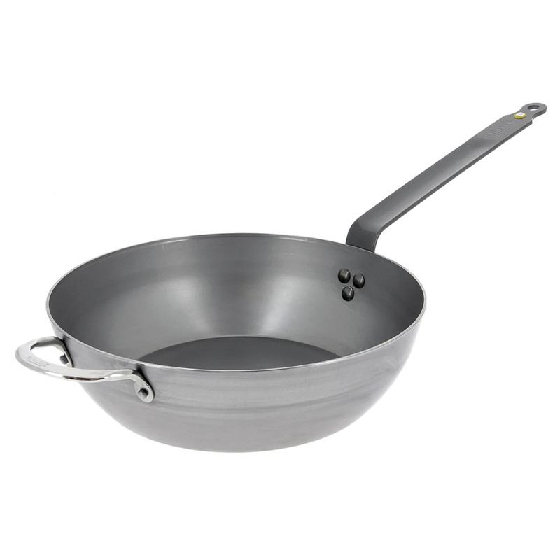 De Buyer Mineral B Carbon Steel Country Fry Pan – 12.5 Diameter 8.9 Cooking