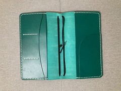 B6 Slim Leather Notebook Cover Handmade (Emerald Green) (BRAND NEW)