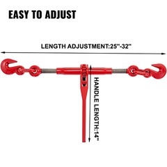 VEVOR 4 Pack Ratchet Binder 3/8″-1/2″ Chain Load Binders 9215lbs for Tie Down