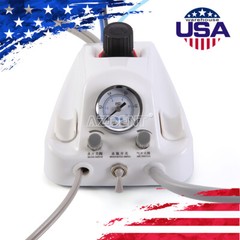 Portable Dental Turbine Unit 3 Way Syringe Work with Air Compressor 2/4 Holes US