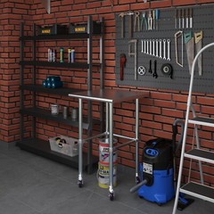 24 in. x 24 in. Stainless Steel Work Table Open Base & Wheels | Mobile Table