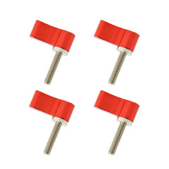 Adjustable 4pcs Thumb Lever Screw, M4*17mm & M6*17mm Sizes (Red or Black)