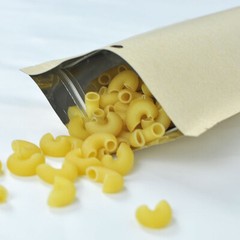 100 Kraft Paper Mylar Stand Up Pouch with Hang Hole Resealable Zipper Food Bags